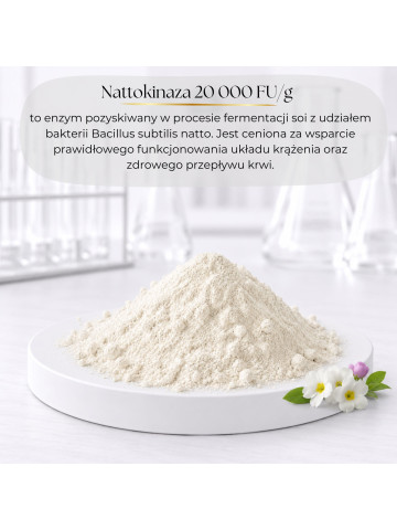 LIPHARMIS Nattokinaza 20 000 FU/g proszek 100g