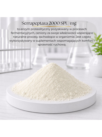 LIPHARMIS Serrapeptaza 2000 SPU/mg proszek 100g