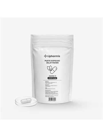 LIPHARMIS Kapsułki żelatynowe. Rozmiar 3 | 25000 szt.