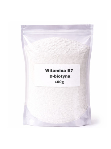 LIPHARMIS Witamina B7 – biotyna  D-biotyna proszek 100g