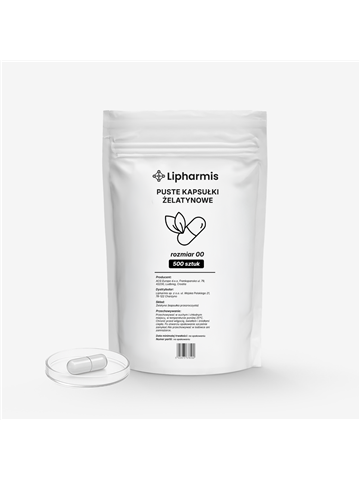 LIPHARMIS Kapsułki żelatynowe. Rozmiar 00 | 500 szt.