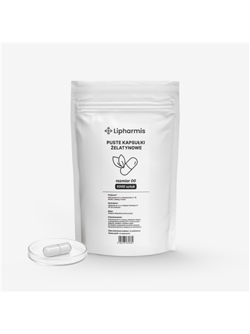 LIPHARMIS Kapsułki żelatynowe. Rozmiar 0 | 5000 szt.