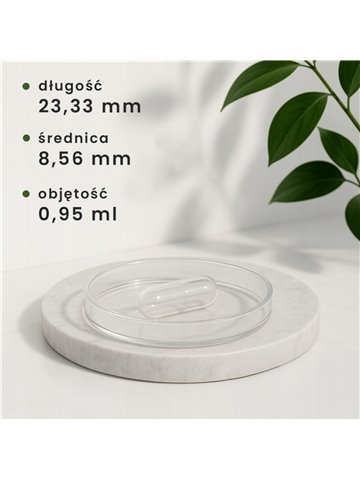 LIPHARMIS Kapsułki VEGE 00 (60 sztuk) + Słoik  PET 200 ml czarny szyjka z nakrętką 70 mm