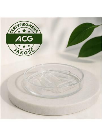 LIPHARMIS Kapsułki VEGE 00 (60 sztuk) + Słoik szklany 200 ml brązowy amber z nakrętką złotą UNISHELL