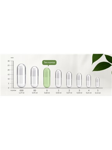 LIPHARMIS Kapsułki 0 (90 sztuk) + Słoik  PET 200 ml czarny szyjka z nakrętką 70 mm