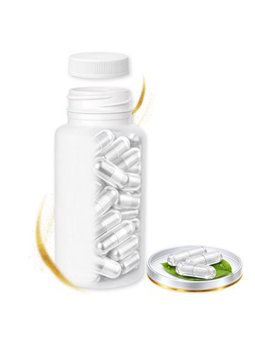 LIPHARMIS Kapsułki VEGE 1 (150 sztuk) + Butelka PET 400 ml biała z nakrętką 45 mm biała PP z PS22 liner klejowy