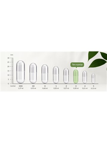 LIPHARMIS Kapsułki VEGE 3 (180 sztuk) + Słoik  PET 200 ml czarny szyjka z nakrętką 70 mm